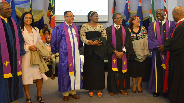 The new bishops and their wives following their ordination. (COGOP Leeward Photo)