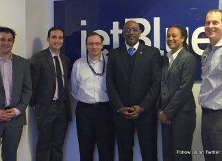 Minister TEATT Connor Meets with American Airlines, Delta and JetBlue regarding Airlift to the Country