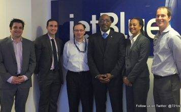 Minister TEATT Connor Meets with American Airlines, Delta and JetBlue regarding Airlift to the Country