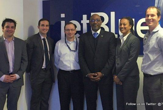 Minister TEATT Connor Meets with American Airlines, Delta and JetBlue regarding Airlift to the Country