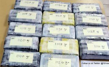 *** UPDATE ***: Sint Maarten Customs intercepted a large shipment of cocaine Sunday