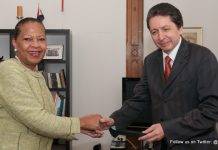 Minister Plenipotentiary Fleming-Artsen receives courtesy visit from the Ambassador of Peru
