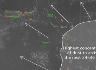 WEATHER: Saharan dust particulates already across the region but more to arrive in the next day or two.