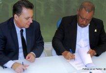 MinJus Navarro i MinFin Jardim a duna enkargo ofisial awe Afpakteam Kòrsou aktivo 1 ougùstùs 2015