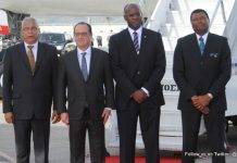 French President Hollande arrives on SXM