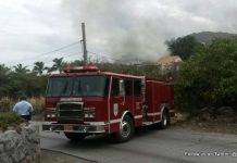 Car on fire in Suckergarden / Middle region area