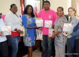 Acting Minister of Health Bourne-Gumbs provided SCDF with ear plugs to protect hearing of children in parades