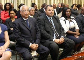 Prime Minister Gumbs, Connor and Bourne-Gumbs attend Swearing in Ceremony in Anguilla of Elected Members of the House of Assembly