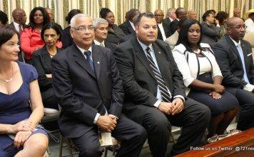 Prime Minister Gumbs, Connor and Bourne-Gumbs attend Swearing in Ceremony in Anguilla of Elected Members of the House of Assembly