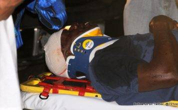 SUV knocks down a pedestrian on Walter Nisbeth road