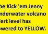 *** BREAKING NEWS *** UWI Seismic Research Centre: The Kick 'em Jenny underwater volcano alert level has lowered to YELLOW.