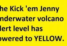 *** BREAKING NEWS *** UWI Seismic Research Centre: The Kick 'em Jenny underwater volcano alert level has lowered to YELLOW.