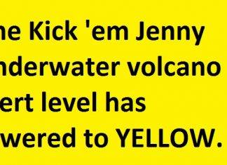 *** BREAKING NEWS *** UWI Seismic Research Centre: The Kick 'em Jenny underwater volcano alert level has lowered to YELLOW.