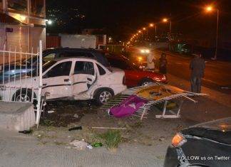 Pedestrian struck by vehicle and seriously wounded.