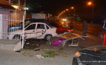 Pedestrian struck by vehicle and seriously wounded.