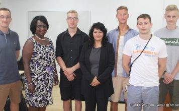 "German students from the University of Applied Labor Studies, Manneheim conclude their internship period with the American University of Integrative Sciences of St. Maarten, ( AUIS)"