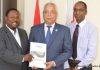 Prime Minister Gumbs receives 2014 Annual Report from Corporate Governance Council