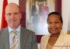 Minister Plenipotentiary Fleming-Artsen receives courtesy visit from new resident Sint Maarten Judge Rijen