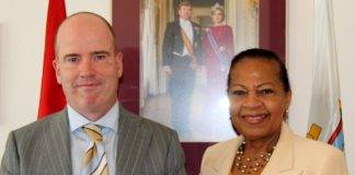 Minister Plenipotentiary Fleming-Artsen receives courtesy visit from new resident Sint Maarten Judge Rijen