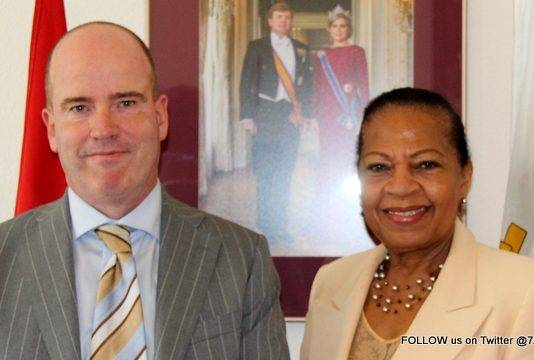 Minister Plenipotentiary Fleming-Artsen receives courtesy visit from new resident Sint Maarten Judge Rijen