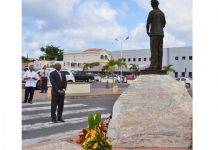 Leader of the Democratic Party Sarah Wescot-Williams questions Government’s intentions regarding the permanence of the statue of Dr. Albert C. (Claude) Wathey.