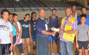 Lions Club donates to the Regional Volleyball Tournament