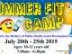 Register your child for the Summer Fit Camp. Deadline is July 16