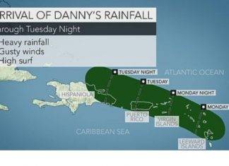 Weakening Danny to Bring Beneficial Rain to Caribbean