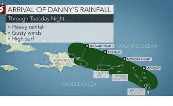 Weakening Danny to Bring Beneficial Rain to Caribbean