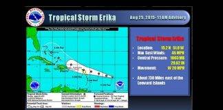NATIONAL HURRICANE CENTER 11:00AM UPDATE: Tropical Storm ERIKA Public Advisory