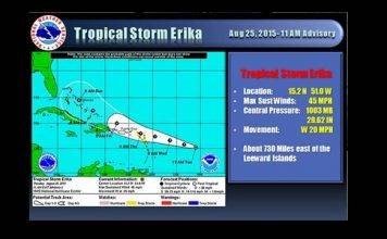 NATIONAL HURRICANE CENTER 11:00AM UPDATE: Tropical Storm ERIKA Public Advisory