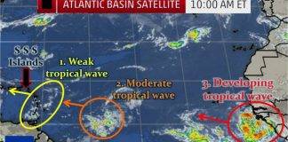 There are three (3) tropical disturbances in the Atlantic Ocean
