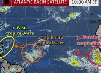 There are three (3) tropical disturbances in the Atlantic Ocean