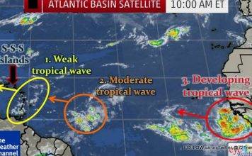There are three (3) tropical disturbances in the Atlantic Ocean
