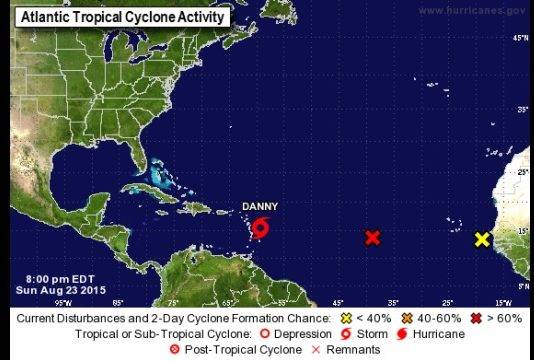 11:00PM *** NATIONAL HURRICANE CENTER*** …DANNY APPROACHING THE SOUTHERN LEEWARD ISLANDS…
