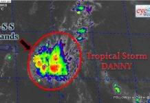 EYE4WEATHER UPDATE 8:00 AM: Danny becomes a tropical depression…