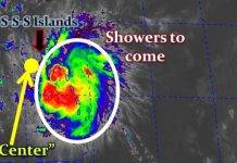 Tropical Storm Erika out of local region…