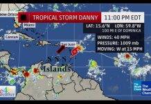 Eye4weather 11:00PM UPDATE: Danny breaking apart…