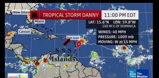 Eye4weather 11:00PM UPDATE: Danny breaking apart…