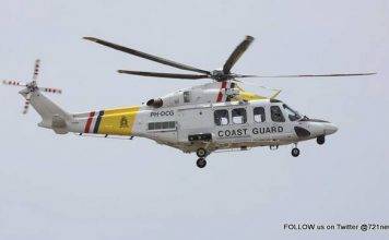 The person swam for more than 8 hours to reach land again. He is now in the hospital receiving medical care.