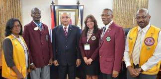 Lions District Governor visits the Prime Minister Marcel Gumbs