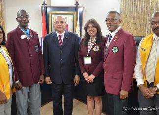 Lions District Governor visits the Prime Minister Marcel Gumbs