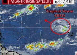 Tropical Storm Fred remains no threat to the Caribbean and is currently weakening in the far Eastern Atlantic.