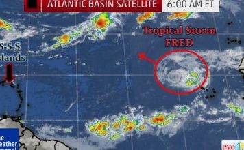 Tropical Storm Fred remains no threat to the Caribbean and is currently weakening in the far Eastern Atlantic.