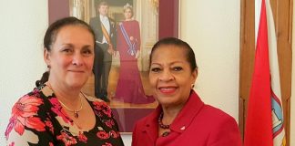 Minister Plenipotentiary Fleming-Artsen meets with Cft Sint Maarten Rep Maria Sliujs-Plantz