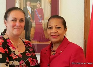 Minister Plenipotentiary Fleming-Artsen meets with Cft Sint Maarten Rep Maria Sliujs-Plantz