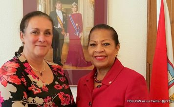 Minister Plenipotentiary Fleming-Artsen meets with Cft Sint Maarten Rep Maria Sliujs-Plantz