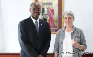 Meeting between Governor Holiday and Préfète Laubies