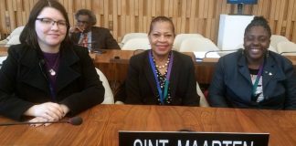 Minister Plenipotentiary Fleming-Artsen and Sint Maarten Delegation attending 38th UNESCO General Conference