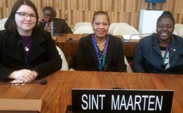 Minister Plenipotentiary Fleming-Artsen and Sint Maarten Delegation attending 38th UNESCO General Conference